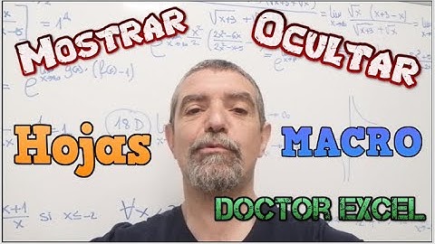 Mostrar y ocultar hojas en Excel [MACROS]