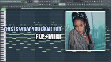 Calvin Harris - This Is What You Came For (MIDI + FLP) (FL Studio Piano Tutorial / Cover)