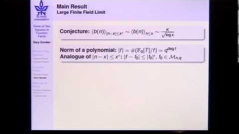 International Conference in Number Theory and Physics - Lior Bary-Soroker