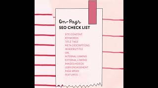 Famous SEO Checklist Profile