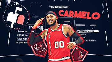 NBA2K20 PRIME Carmelo Anthony DEMIGOD Build - 3 LEVEL POST SCORER Small Forward DEMIGOD BUILD!
