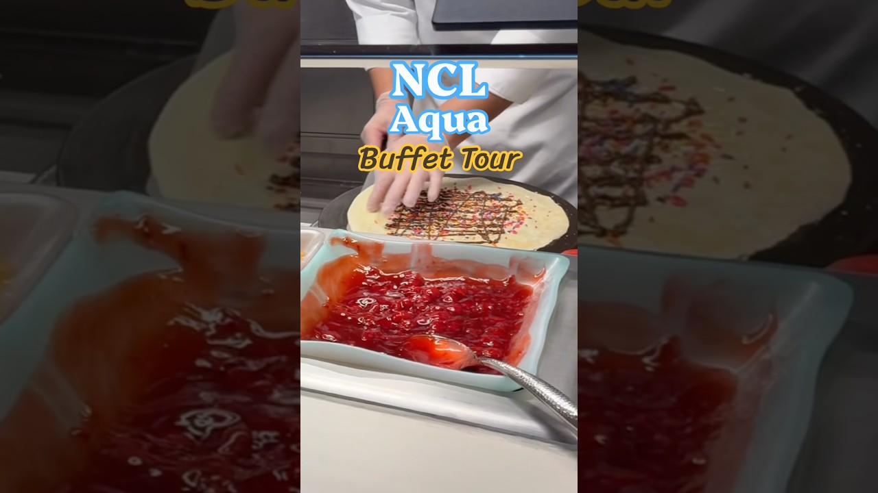 NCL Aqua Buffet Surfside Cafe Tour - Full Food Review on @daniellevates #norwegianaqua #cruisefood