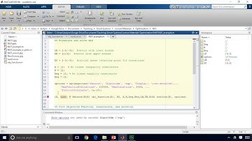 Application of Nonlinear Programming in Matlab