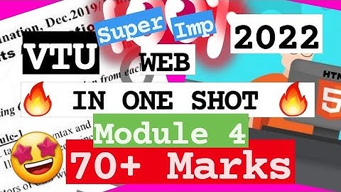 WEB M4 Pass Pack 💯🤩 Super Important [+PDF] 🎯 for 2022 Externals 🔥🔥🔥 6SEM CSE #vtu #2022 #WEB #18CS63