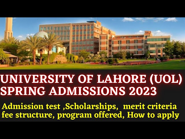 How To Fill UOL Admission Form - Spring-2021 