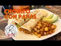 Chorizo con Papas - Como hacer Burritos de Chorizo con Papas - Receta de Chorizo