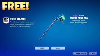 How to GET MINTY AXE PICKAXE for FREE in Fortnite 2024!