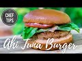 Seared Ahi Tuna Burger Recipe - How to Make Tuna Burgers
