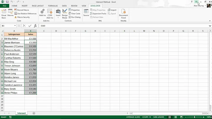 Excel VBA Intersect Method Explained with Two Examples