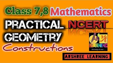 Practical Geometry Ex 10.4 Q1,2,3 "Construction of triangles " (part 4) Class 7 & 8