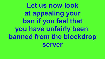 Blockdrop forums guide (how to make ann account//appeal ban//report a player//and more )