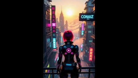A cyber world wakes up #cyberpunk #scififantasy #cyborg #grok #ai