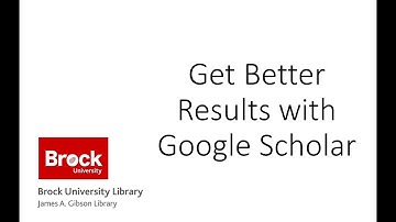 Get Better Results with Google Scholar