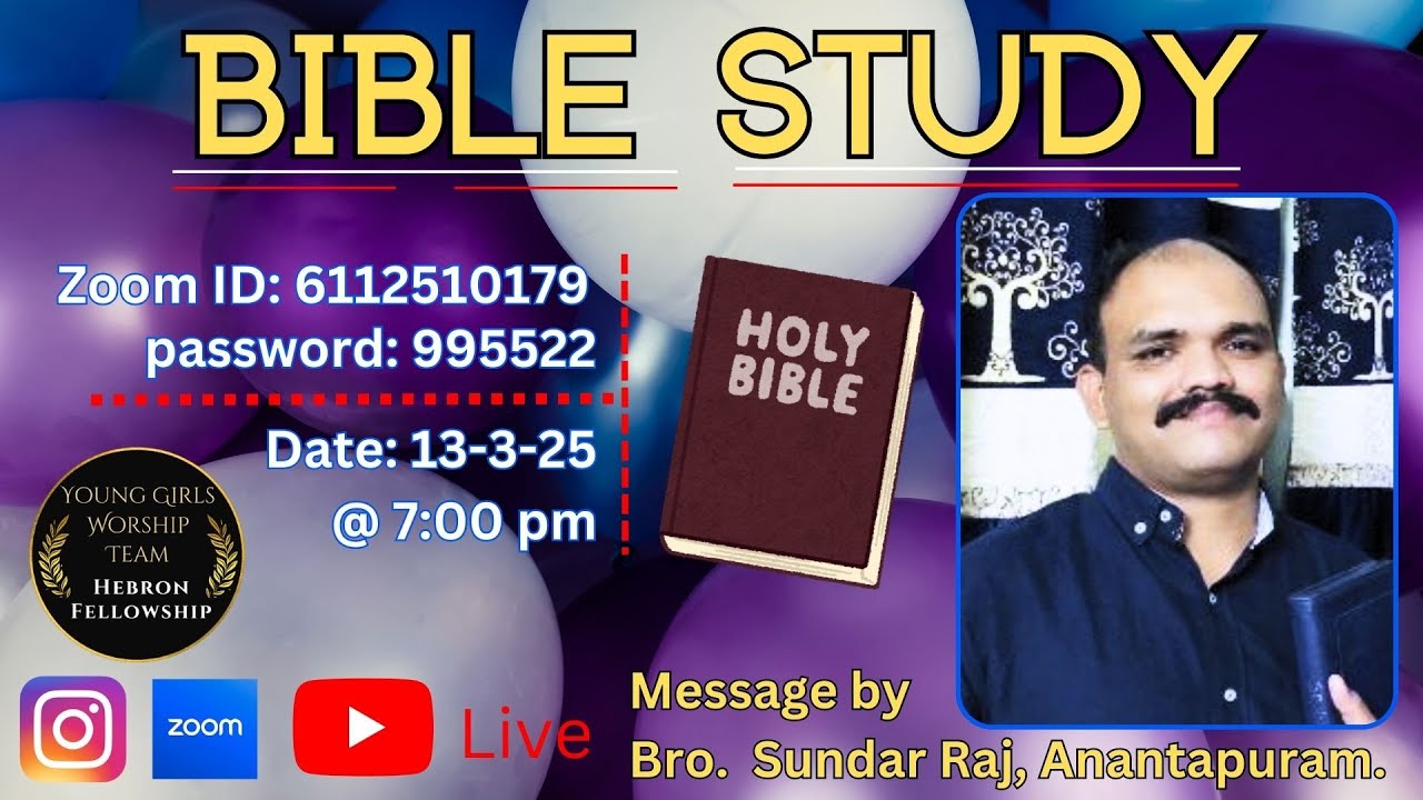 Bible study || Mount Zion Prayer House, VNK || 13-3-25 || @ 7 pm ...