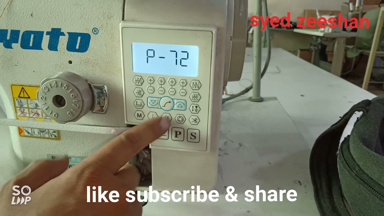 How to set take up lever wheel by using programing in sweaing machine