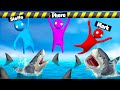 IO E I MIEI AMICI SIAMO STATI ATTACCATI DAGLI SQUALI! *NUOVA MAPPA* - Gang Beasts