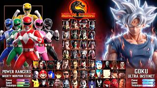 MORTAL KOMBAT 9 | Power Rangers & Goku Ultra Intinct | EXPERT TAG LADDER | GAMEPLAY (4K60FPS)