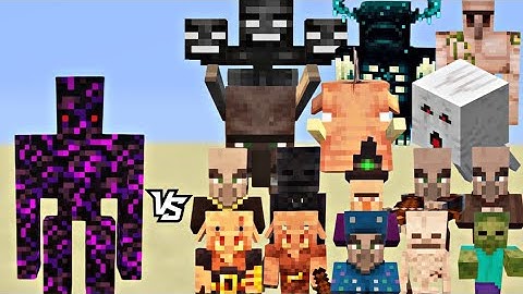 Actually starting minecraft all mobs vs crying obsidian golem fight #minecraft #viral #trending