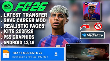 YOU CAN’T BELIEVE THIS IS ANDROID! FIFA 16 MOD EA FC 26 Android  Offline|Career Mod + All Tournament