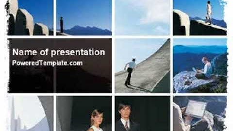 Business Climbing Lifestyle PowerPoint Template by PoweredTemplate.com