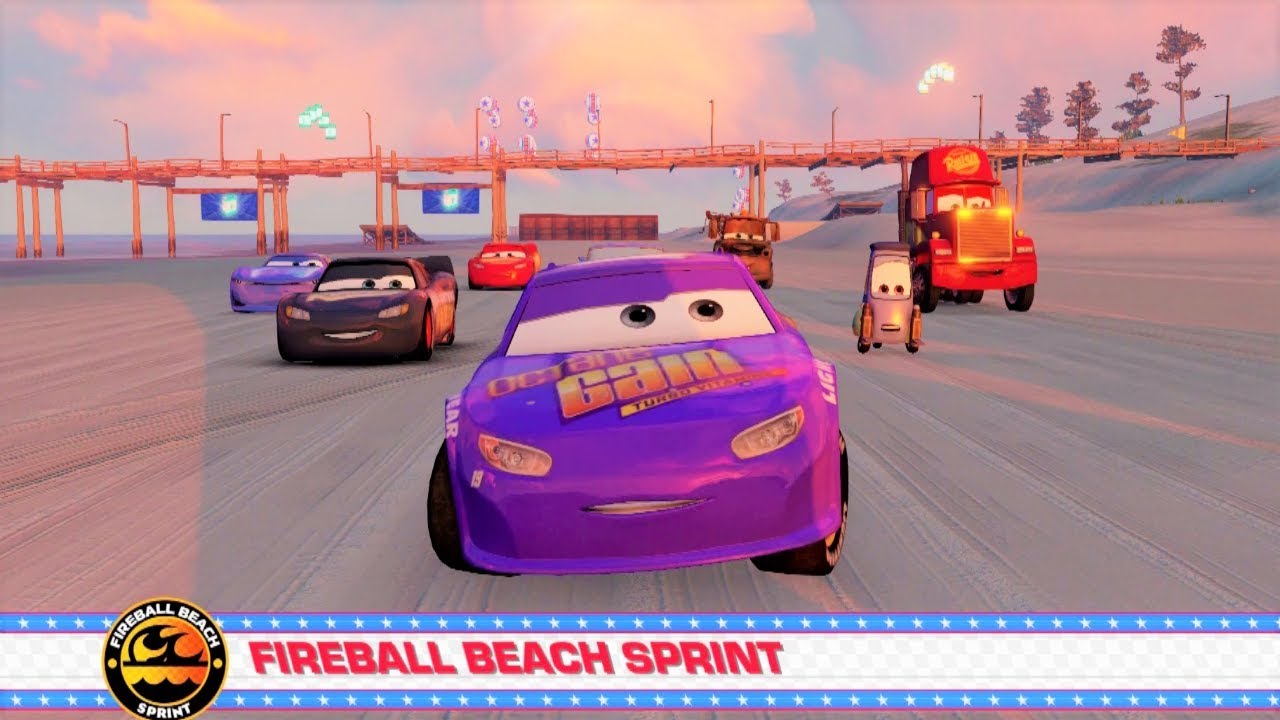 Cars 3: Driven to Win Stunt Showcase - Fireball Beach Sprint - Gameplay ...