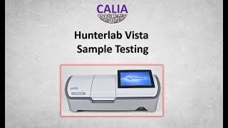 Hunterlab Vista   Sample Testing