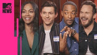 The 'Avengers: Infinity War' Cast Play Marvel Trivia | MTV News screenshot 3