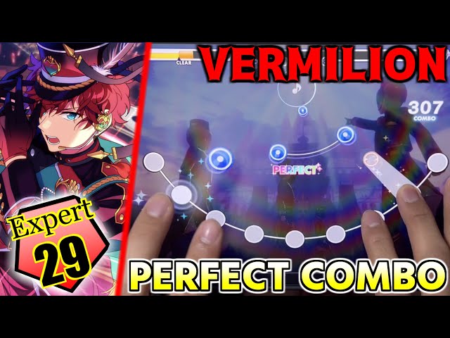 VERMILION (Expert Lv29) PERFECT COMBO 手元【あんスタMusic】 - YouTube