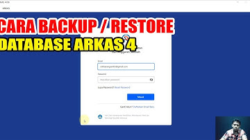 Cara Backup dan mengembalikan database arkas 4.0.8 | Backup/Restore Database Arkas 4