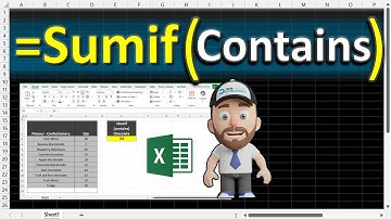 SUMIF CONTAINS in Excel - Using Wildcards - 2 Minute Excel formula videos