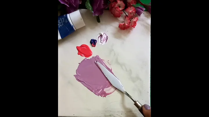 Lilac colour mixing #asmrart #satisfying #shorts