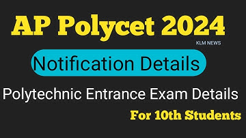 AP Polycet 2024 Notification||Polytechnic entrance exam details  #polycet2024 #polytechnic