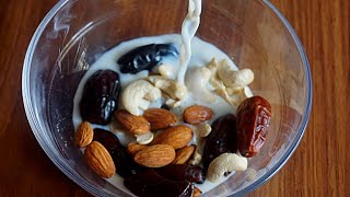 Added Milk into Dates and Nuts, the results did surprise me !!!