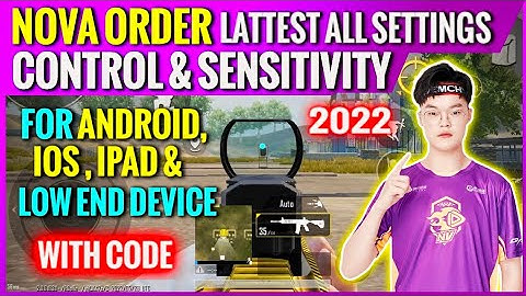 2022 (New) NOVA ORDER Sensitivity (zero recoil sensitivity 2022) NV ORDER 2.0 sensitivity code pubg
