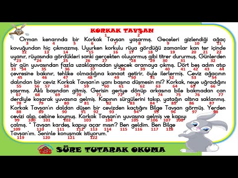 Süre Tutarak Okuma Çalışması -8 I 2021-2022 I 122 Kelime I 2. 3. 4. Sınıflar Okumayı Hızlandırır !