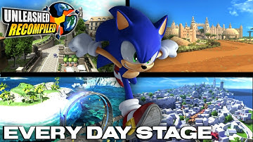 Sonic Unleashed Recompiled | Every Day Stage + DLC (S-Rank)