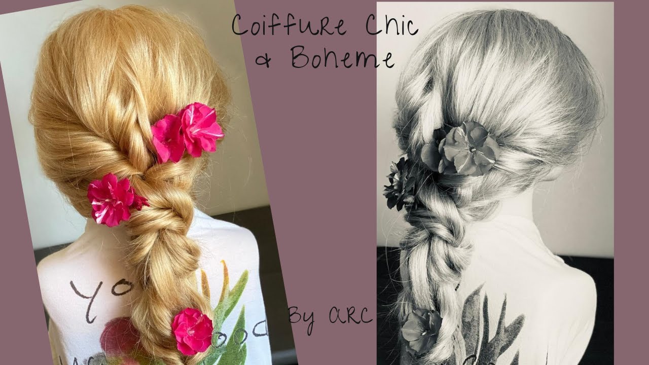 Coiffure facile torsadée Chic Bohème