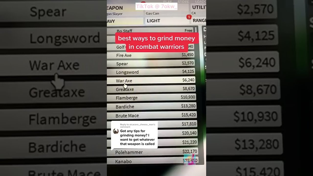 The Best Ways To Grind For Money || Combat Warriors || Roblox || 
