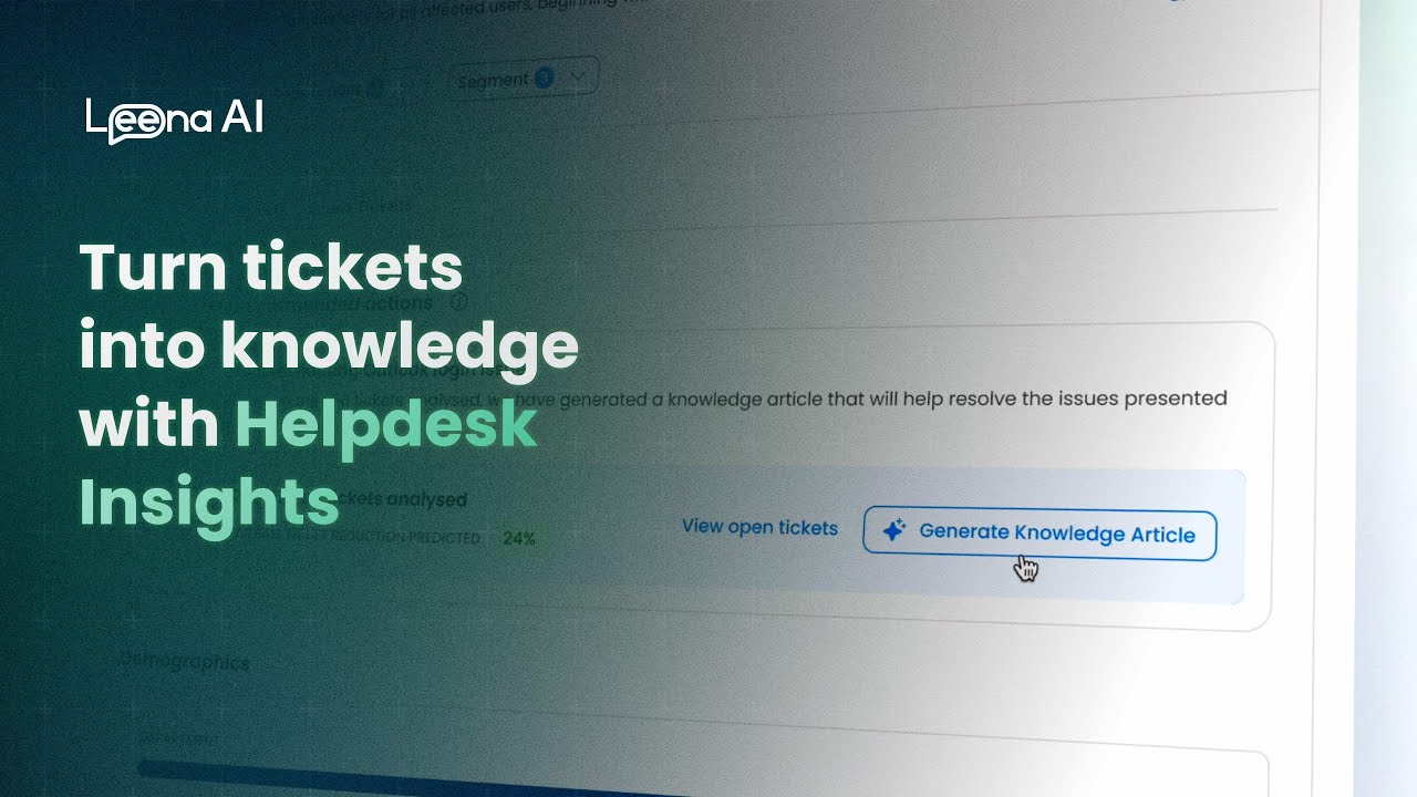 Helpdesk Insights: Turning tickets into knowledge using generative AI ...