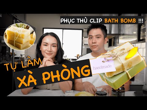Thử làm XÀ PHÒNG/XÀ BÔNG CỤC tại nhà - Liệu tụi mình có thành công??? // Dinology ft Giang Ơi