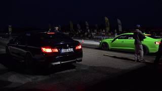 BMW M550d xDrive F10 vs Audi S5 Sportback Quattro 3.0T 1/4 mile drag race