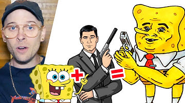 Drawing Spongebob in 9 DIFFERENT ART STYLES