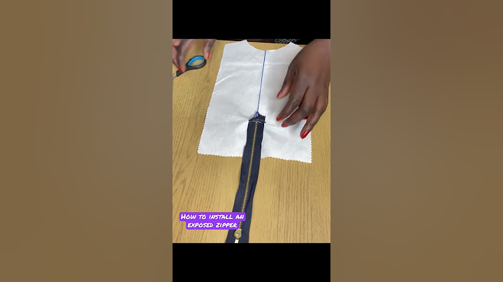 How To Install an Exposed Zipper 2023