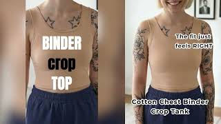 Cotton Comfort Chest Binder Crop Tank Soft Compression Everyday Comfort
