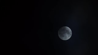 Full Moon Clouds Time Lapse Stock Video