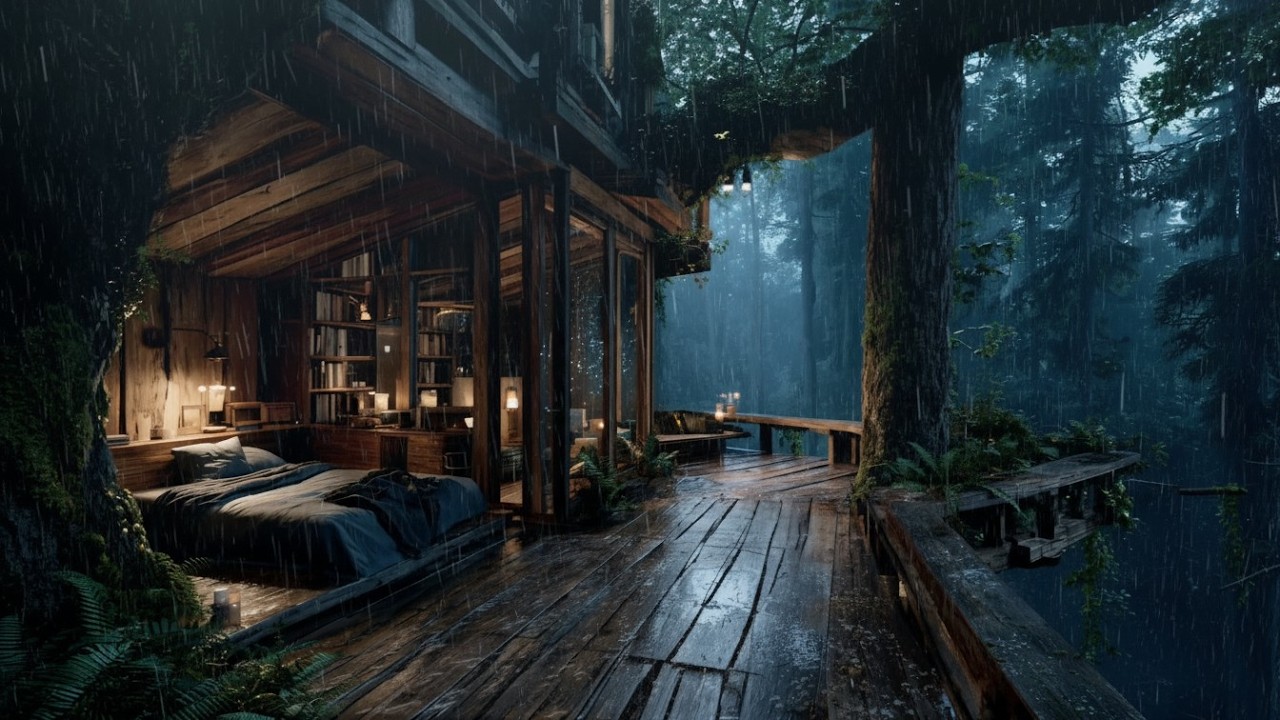 Gentle Night Rain in the Deep Forest 🌧️| Relax & Deep Sleep - YouTube