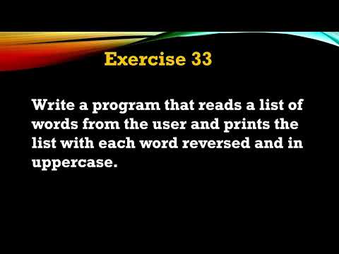 #33 Exercise - Prints the List with Each Word Reversed & In Uppercase. #python #programming