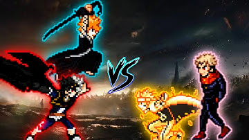Ichigo V4 OP (all form) & Asta (all form) VS Naruto OP (all form) & Itadori OP  in Jump Force Mugen