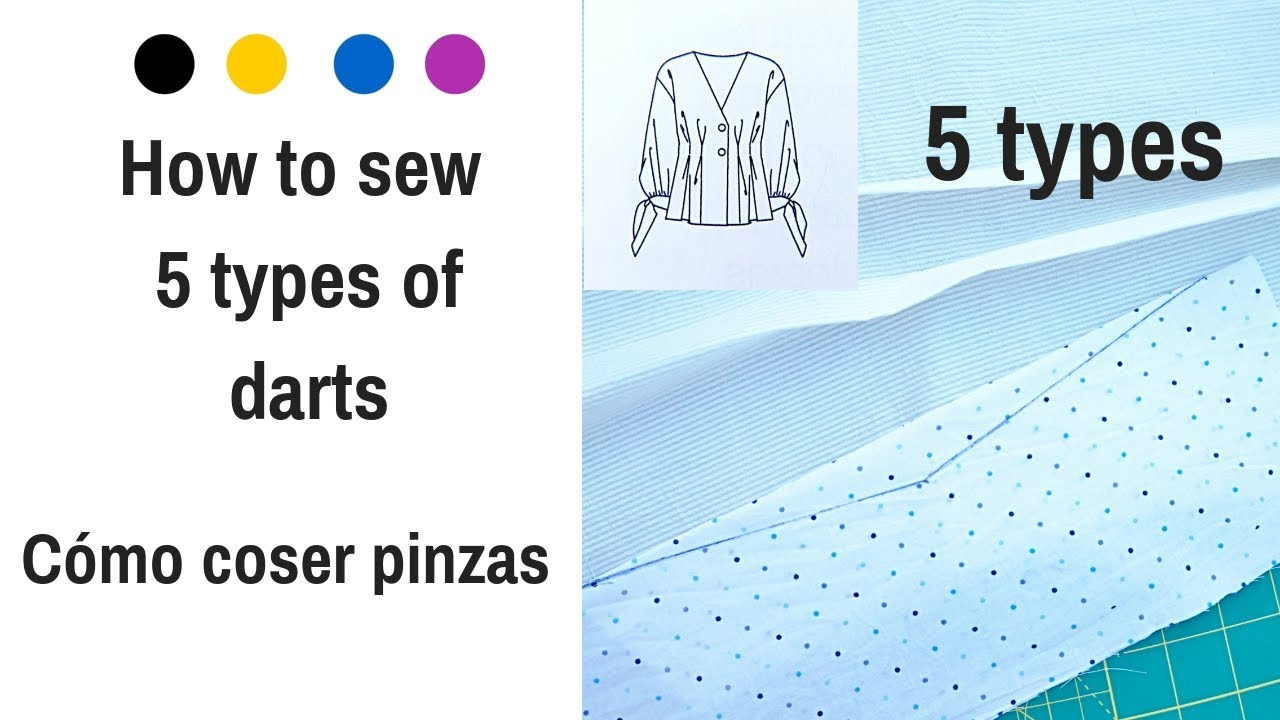 Cómo coser pinzas en la ropa :  5 tipos de pinzas MUY FÁCIL