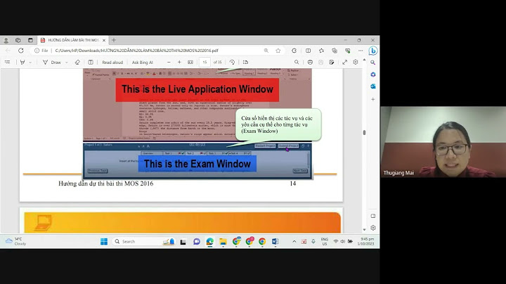 Hướng dẫn làm bài thi mos excel 2023 năm 2024